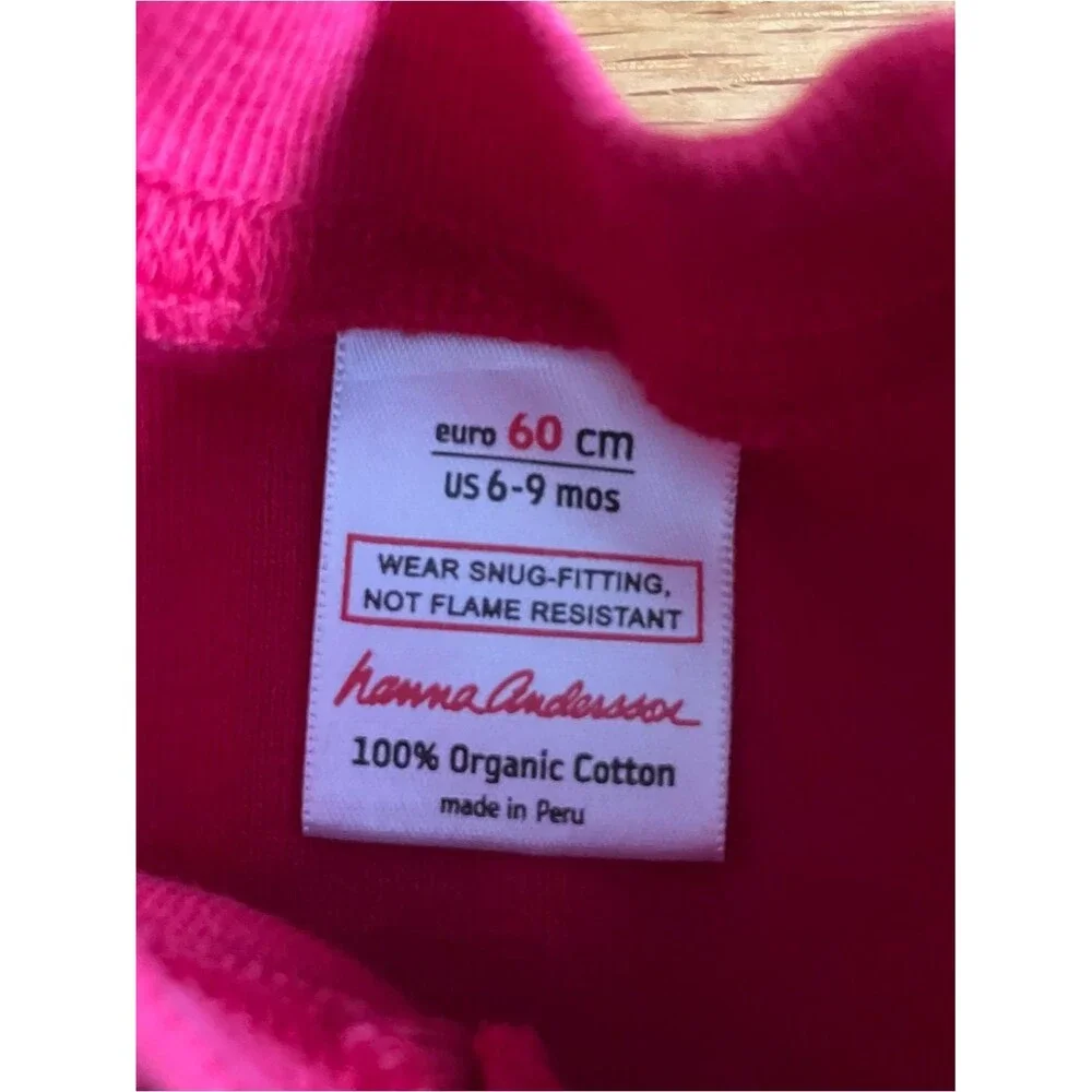 Hanna Andersson Red Cotton Gnome Christmas Holidays Santa Sleeper Pajamas 60 6-9